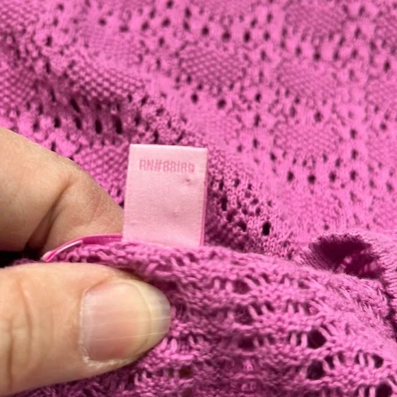 Lilly Pulitzer “Paula” Resort Beach Crochet Fuchsia Travel Dress/Cover Up SZ M - Picture 12 of 14